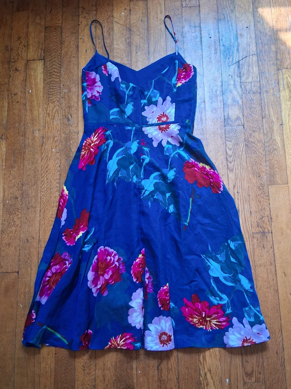 Banana Republic Navy Floral Spaghetti-Strap Dress - Picture 4 of 4